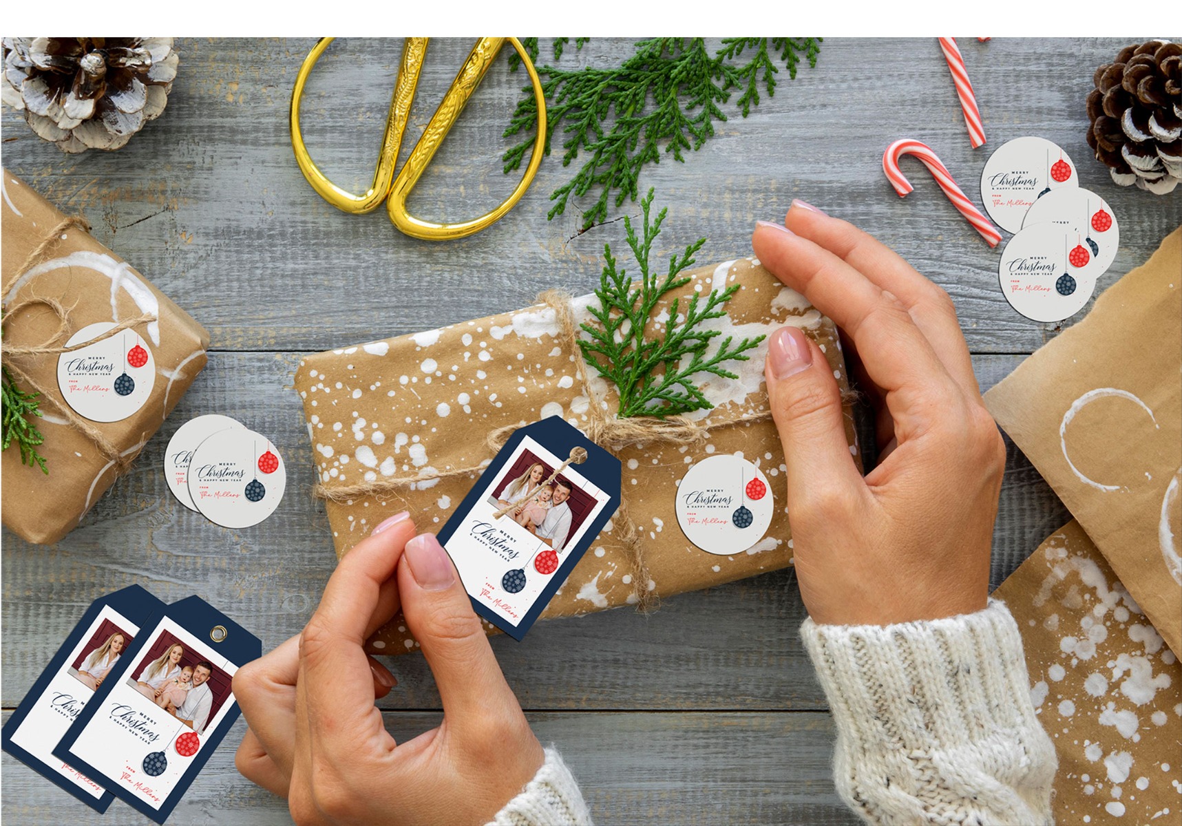 Create your own xmas style with personalised messaging